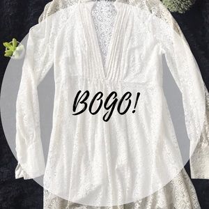 Free People Ivory Lace Tunic Top/Dress